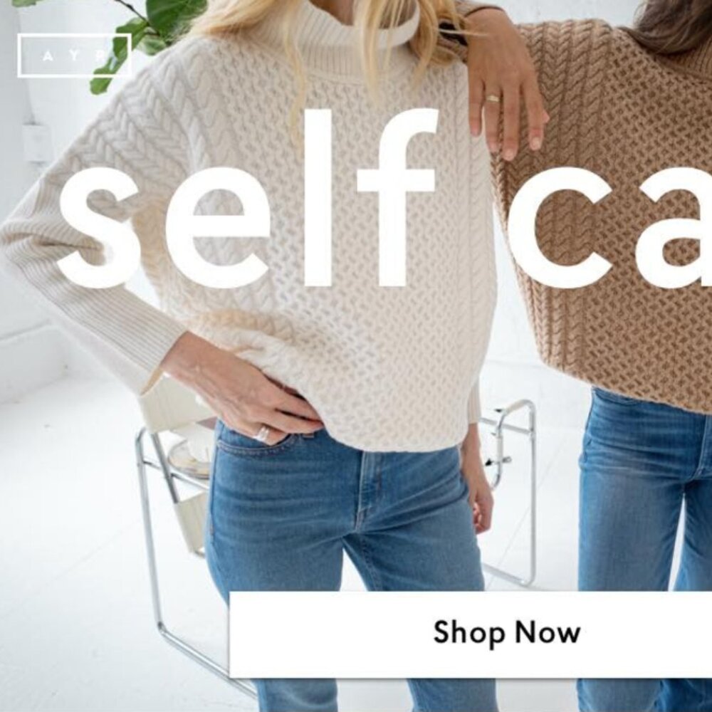 AYR Le Square Mini Mock Neck Sweater Ivory